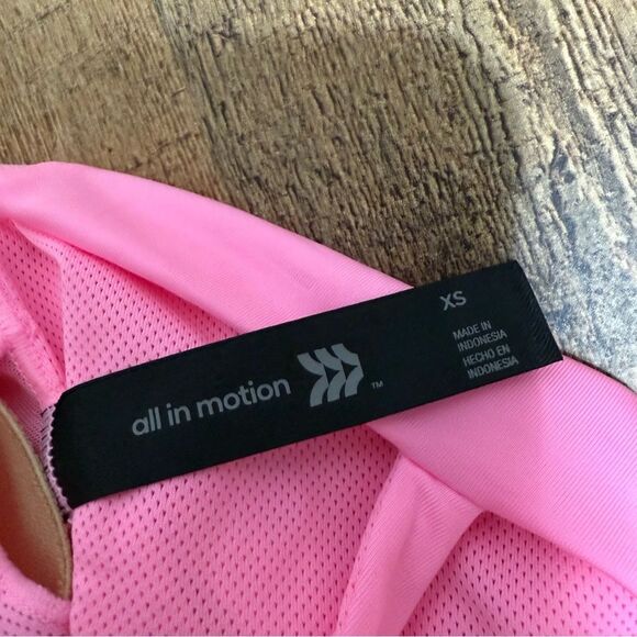 All in Motion Women Bra Athletic Light Support Asymmetric Crop Pink nwt XS - Picture 4 of 8